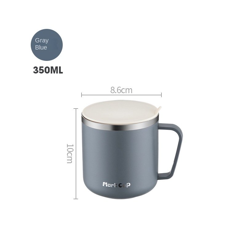 Double Wall Vacuum Travel Cup 350ml Tumbler Water Bottle Stainless Steel Mugs With Lid