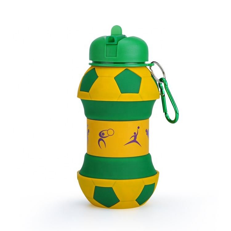 OEM/ODM Wholesale Gym Outdoor Sport BPA Free 550ml Travel silicone Folding collapsible cups Foldable Water Bottle