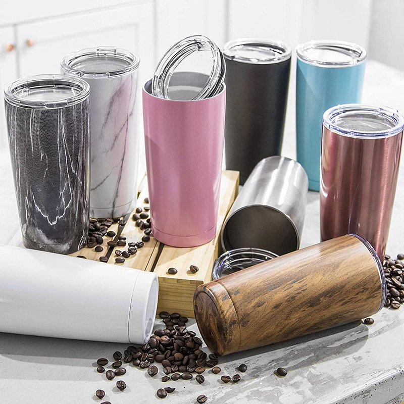 Multicolor stock 20oz 30oz Travel mug Stainless Steel Vacuum Insulated Double Wall custom logo Tumbler With Leakproof Lid
