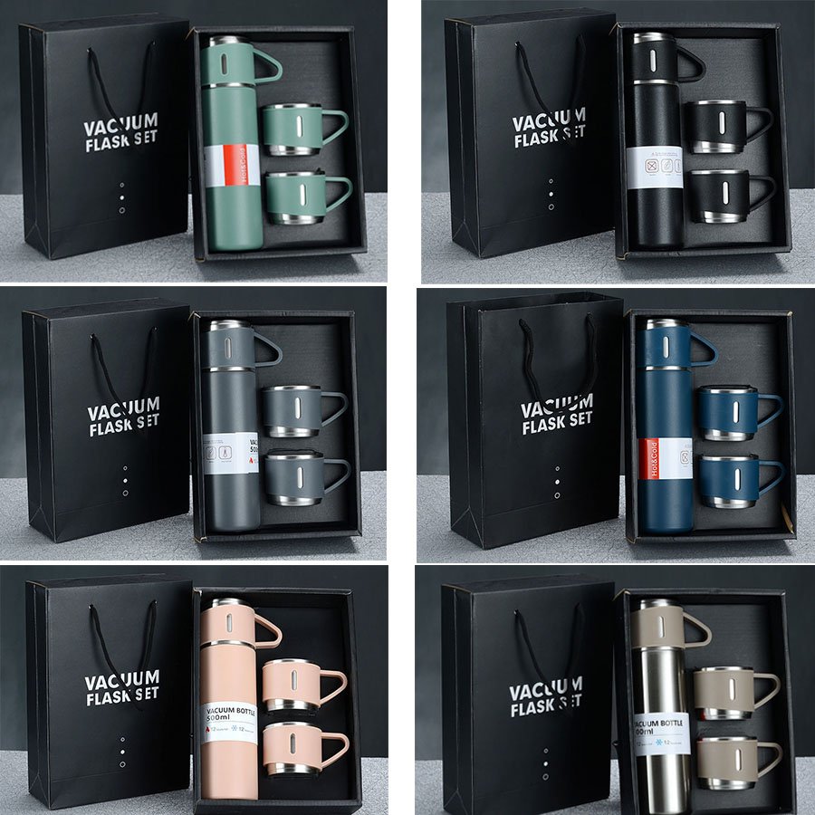 500ml termos vacuum flask gift set 304 double wall stainless steel insulated thermos bottle