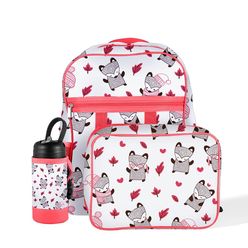 new design 450ml plastic lunch box stainless steel water bottle wholesale sets for kids school outdoor camping
