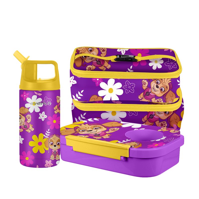 new design 450ml plastic lunch box stainless steel water bottle wholesale sets for kids school outdoor camping