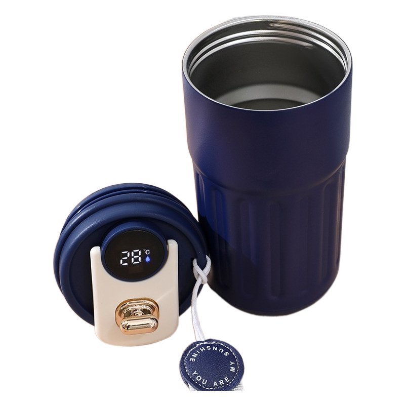 Led Smart Temperature Double Walled Stainless Steel Travel Coffee Mug Vacuum Insulated Reusable Coffee Tumbler Water Bottle