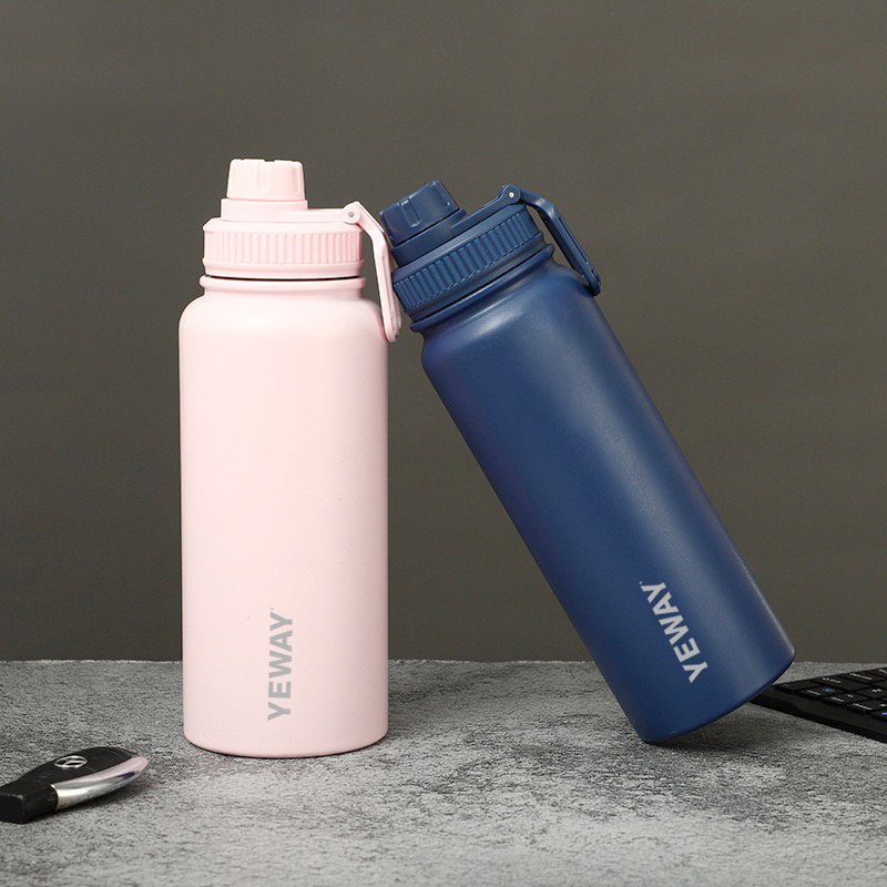 Items Bouteilles De Sport Metal Wide Mouth Water Bottle Insulated Double Wall Stainless Steel Water Bottle