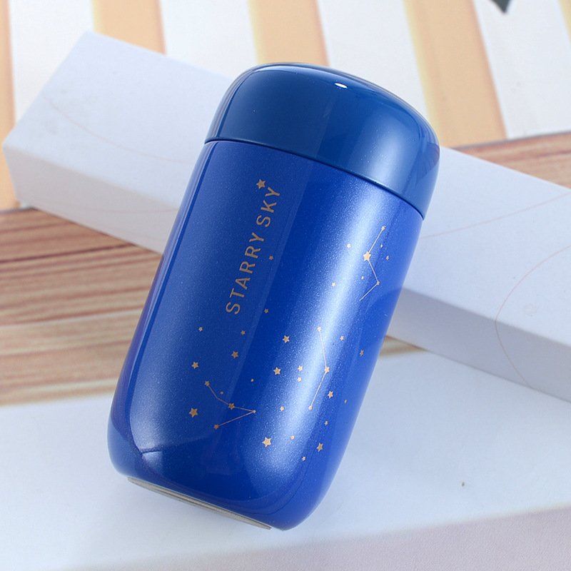 200ml Creative Mini Thermos Portable Cute 304 Stainless Steel Starry Sky Water Bottle Cup Vacuum Flask for Kids Girl Boy Student