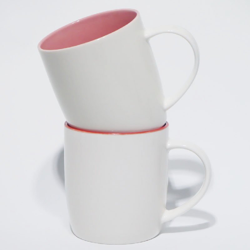 Good Quality Sublimation Ceramic Mug Inner Handle Color Glazed Mugs Customized Cups