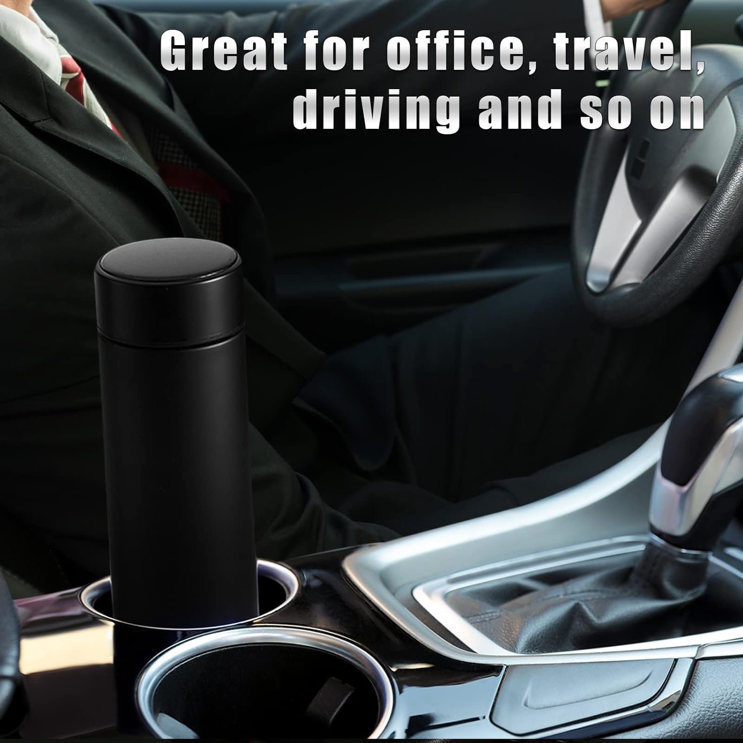 Custom 500ml Sports Flask Smart Vacuum Insulated Thermos Water Bottle with LED Temperature Display Tea Infuser Feature