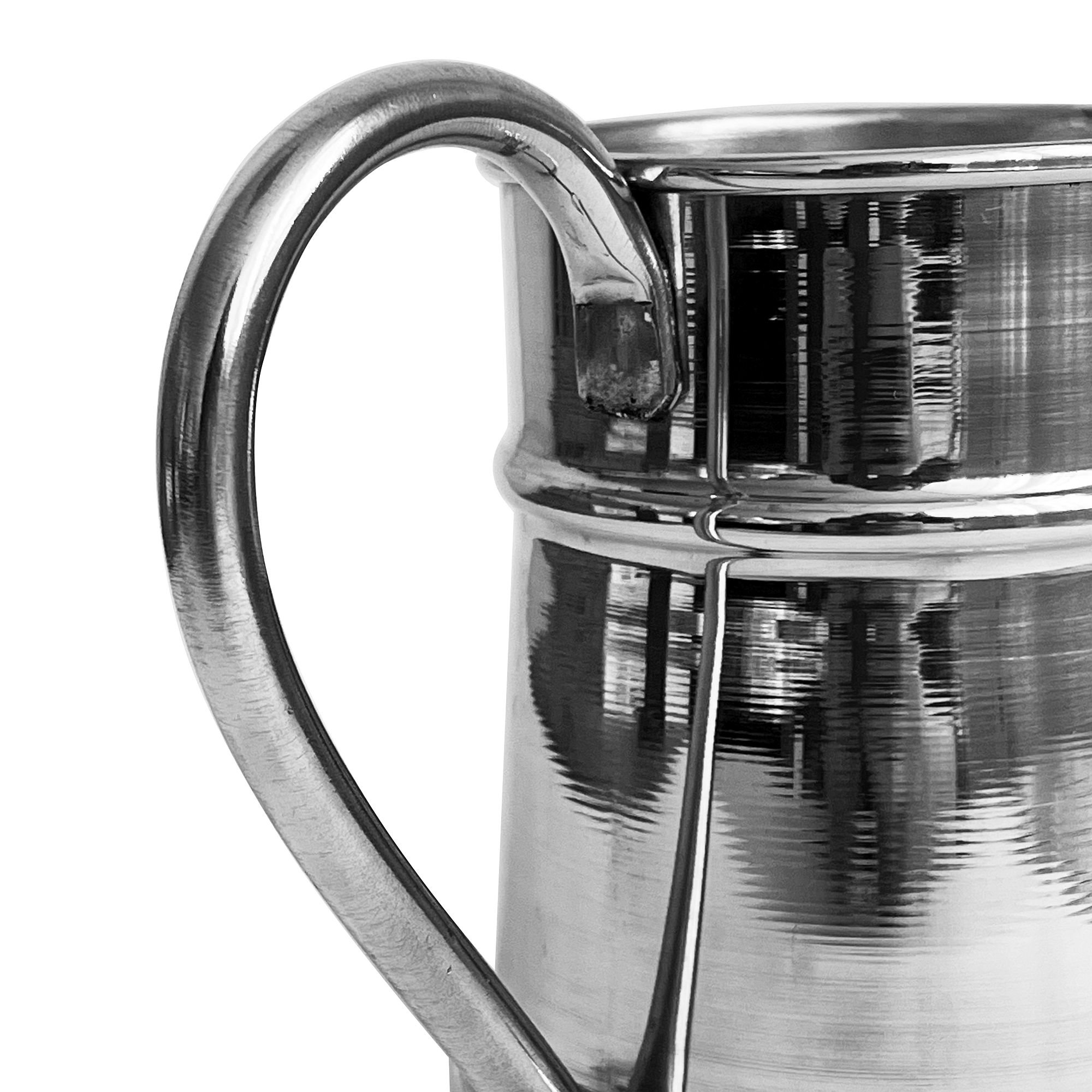 Turkish Handmade Hammered Copper Mug Debito NICKEL Color 600ml Beer Mug, Ayran and Water Cup, Authentic Beverage Service