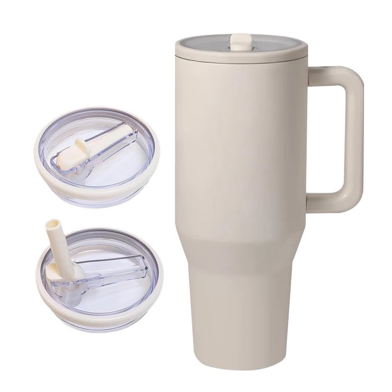 Custom Logo Leak Proof Flip Straw Tumbler Wholesale Bulk Thermal Cup Stainless Steel Coffee Mug 30oz 40oz Tumbler with Handle