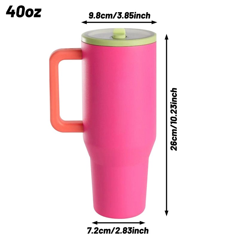 Custom Logo Leak Proof Flip Straw Tumbler Wholesale Bulk Thermal Cup Stainless Steel Coffee Mug 30oz 40oz Tumbler with Handle