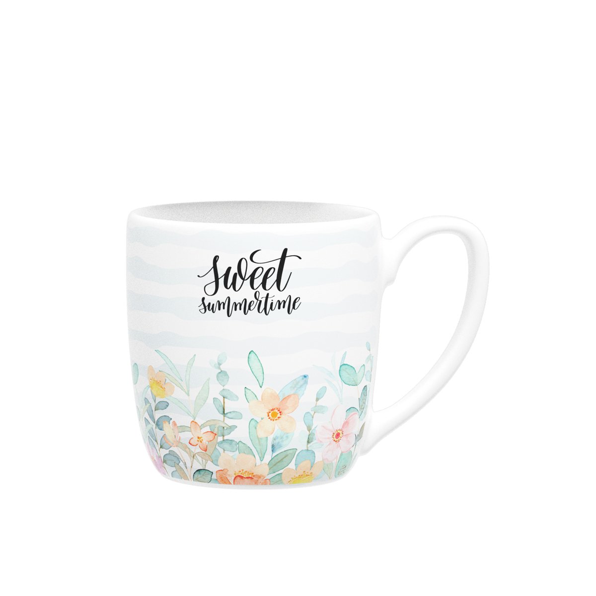 17.5 oz top grade floral fine bone china with custom printing garden theme porcelain mug set
