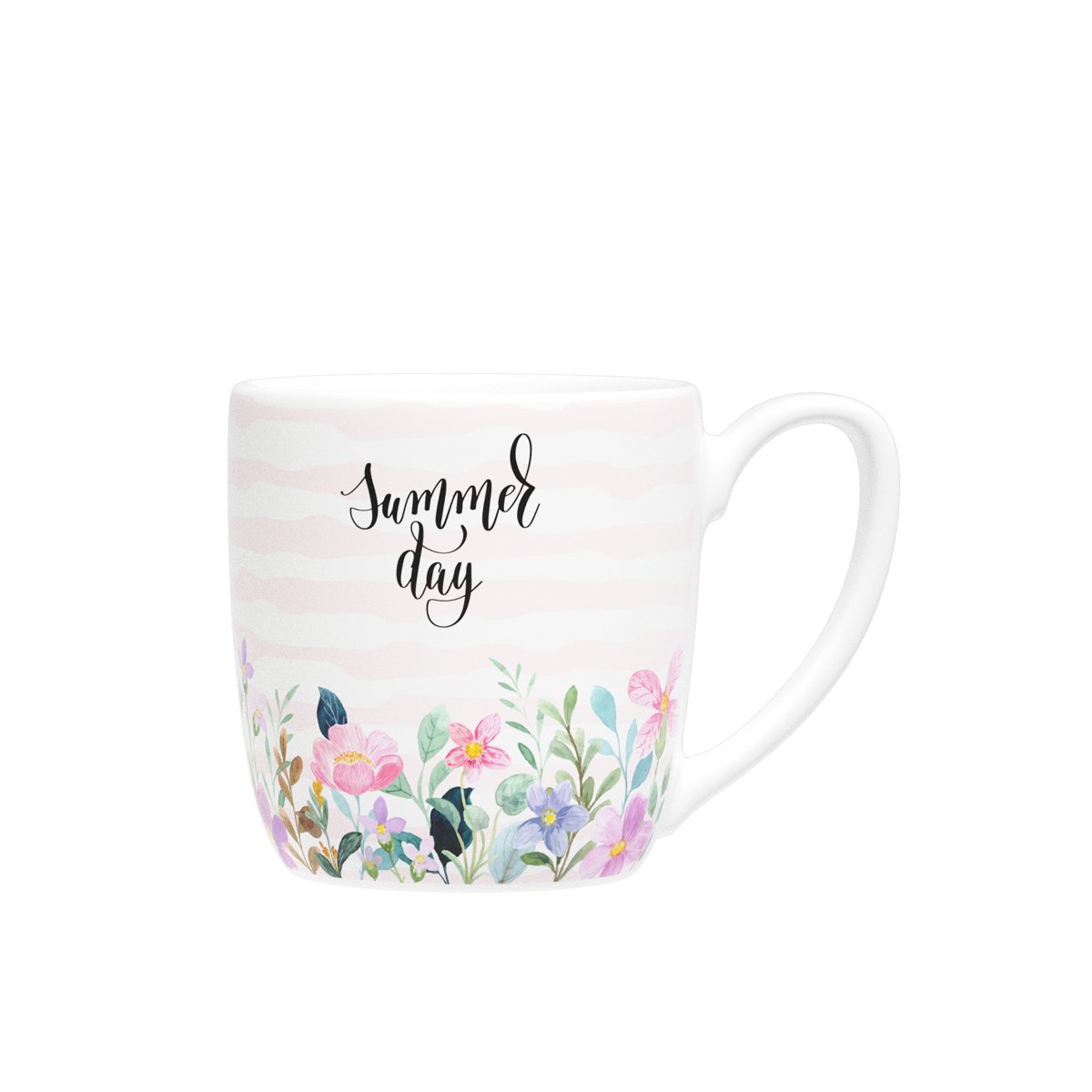 17.5 oz top grade floral fine bone china with custom printing garden theme porcelain mug set