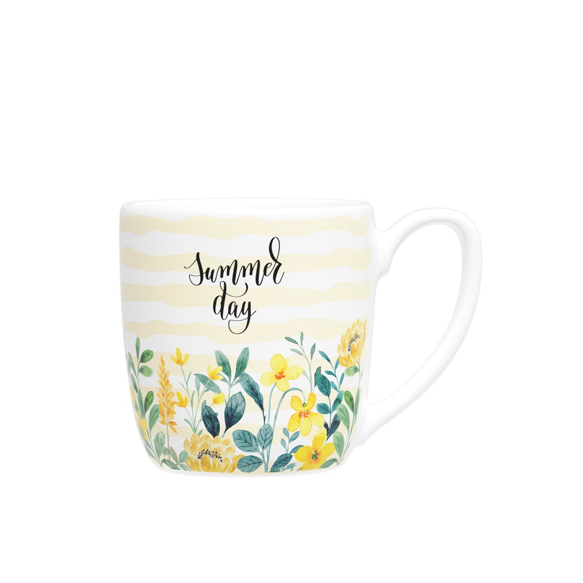 17.5 oz top grade floral fine bone china with custom printing garden theme porcelain mug set