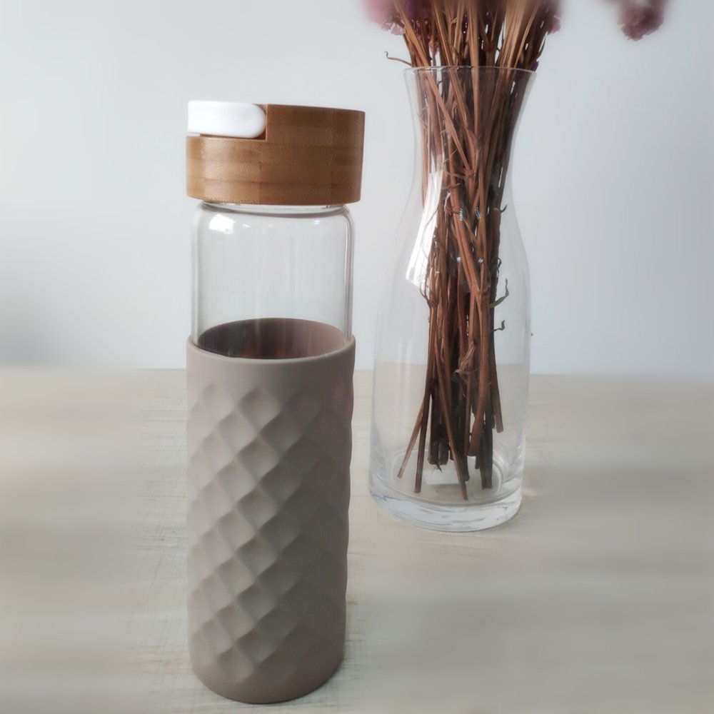 protein shaker bottles oem private label, sustainable rubber cover glass water bottle