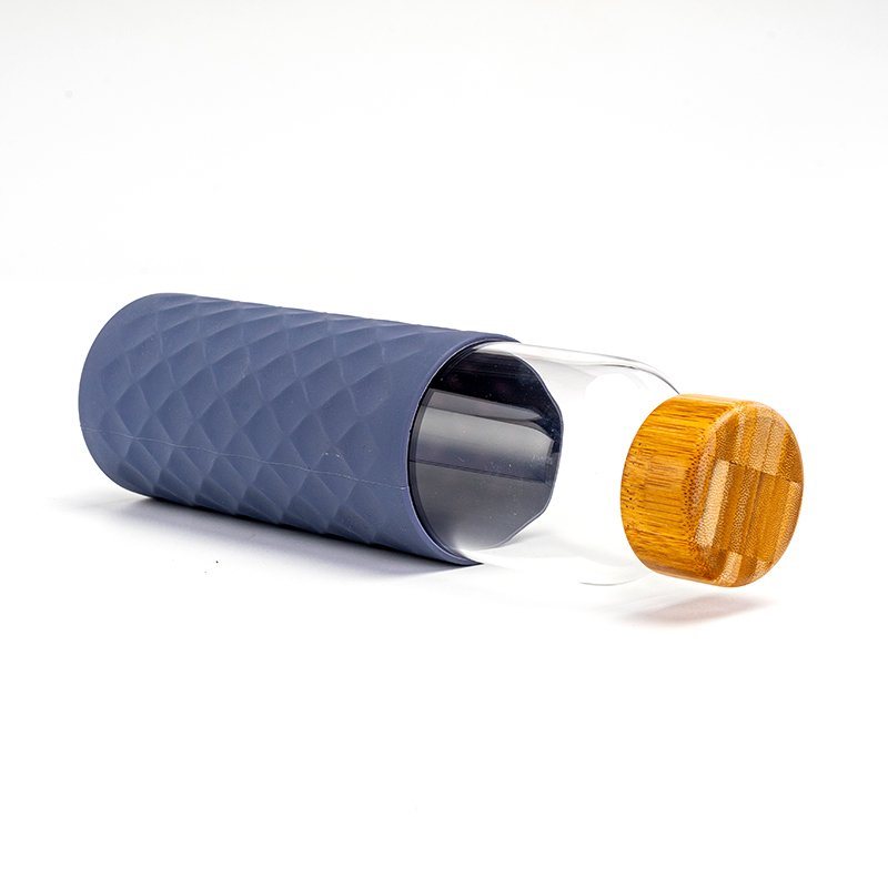 protein shaker bottles oem private label, sustainable rubber cover glass water bottle