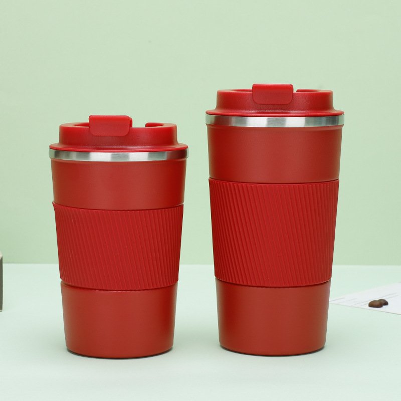 380ML American Design 304 Stainless Steel Travel Mug Modern Style Portable Thermos Cup for Car Use