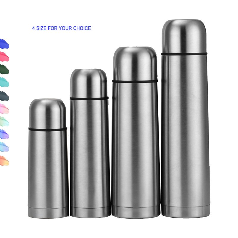 2024 Classic Bullet Water bottle Insulated Thermos Bottle Double Wall Stainless Steel Bullet Thermos Vacuum Flask For Sport