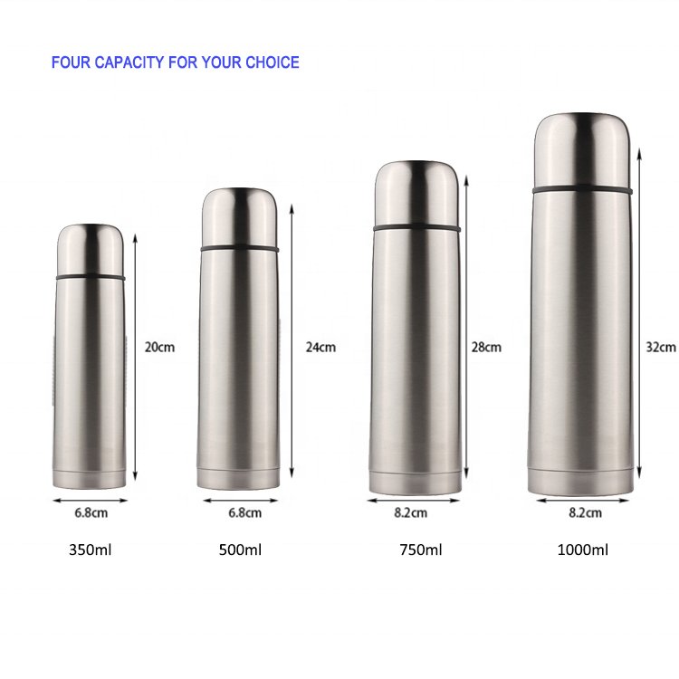 2024 Classic Bullet Water bottle Insulated Thermos Bottle Double Wall Stainless Steel Bullet Thermos Vacuum Flask For Sport
