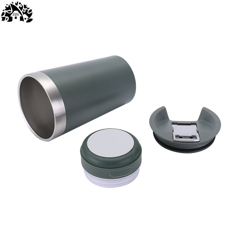 16oz Bluetooth audio car cup New portable car coffee cup 304 stainless steel thermos cup
