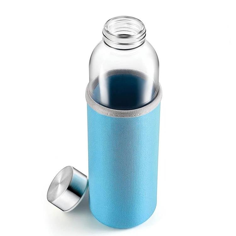 Water Bottles 18oz Reusable High borosilicate glass water bottle Perfect Travel Storing Beverages Juice