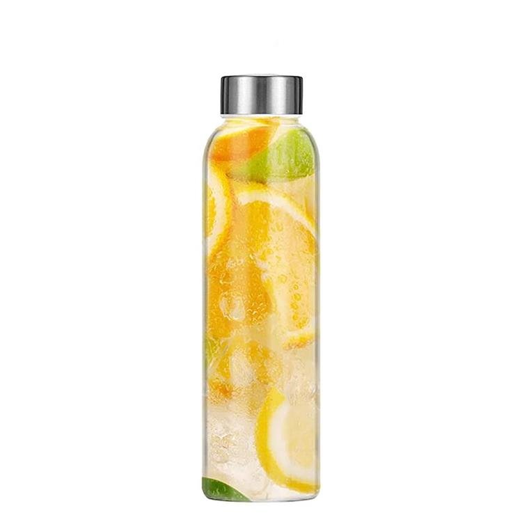 Water Bottles 18oz Reusable High borosilicate glass water bottle Perfect Travel Storing Beverages Juice