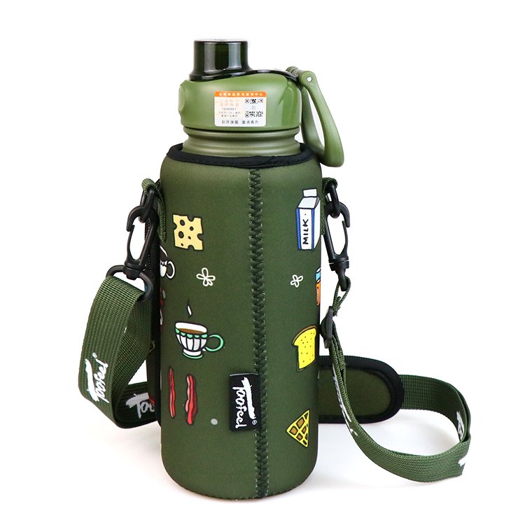 1L Stainless Steel Leakproof Double Wall Water Bottle Creative Design Hot Travel Portable Vacuum Flask with Sleeve on allibaba