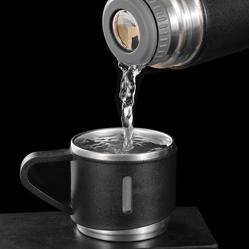 500ml High-end business thermos cup gift set double wall 304 stainless steel tea separation travel office car tumbler with 2 lid