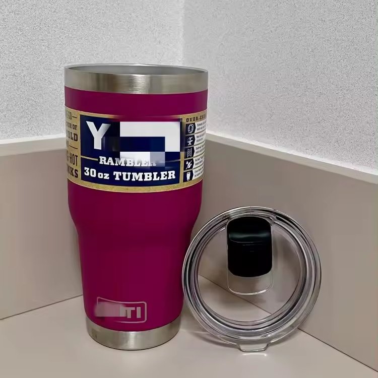 Yety 30oz Stainless Steel Double-Walled Tumbler Fashionable Cup with Logo Design Cold Thermal Insulation Lid Included Boxed Bulk
