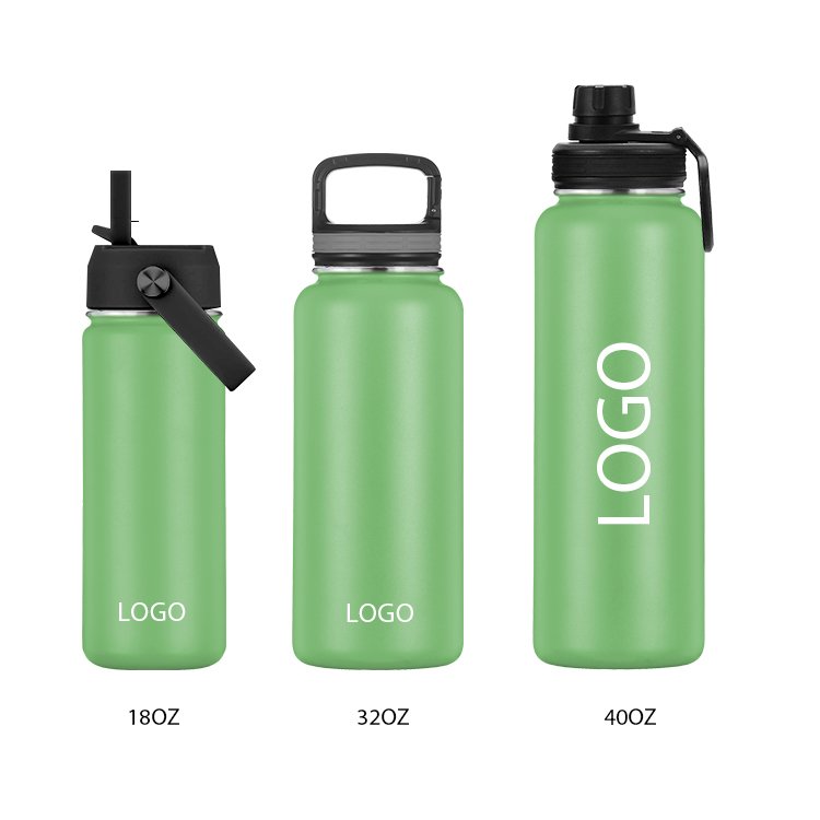 2024 New Custom logo 32oz 40oz Double Wall Vacuum Flask Insulated Stainless Steel Sports Water Bottle with Sports Lids