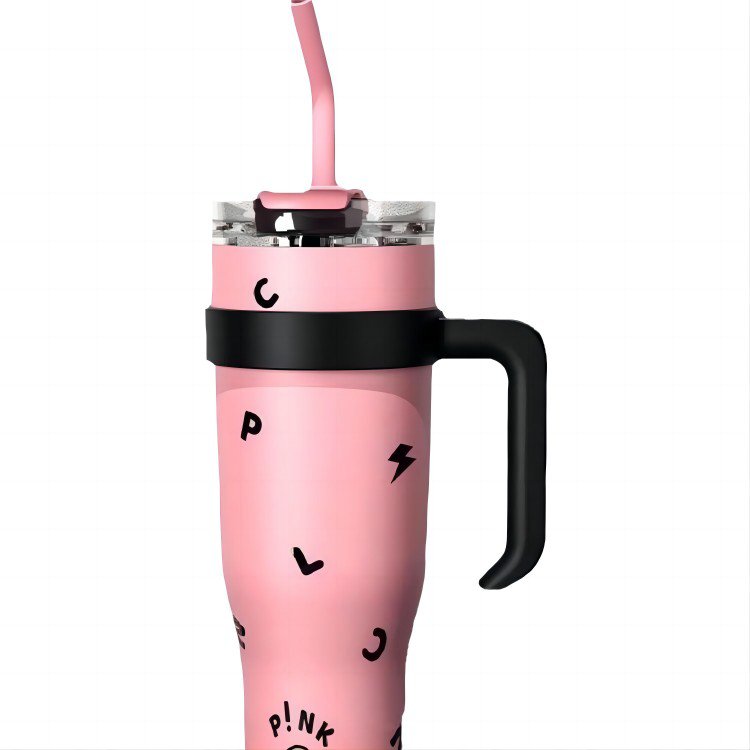 Customized 40oz black Cup Double Wall Insulated pink tumbler With Handle vacuum flasks & thermoses mug