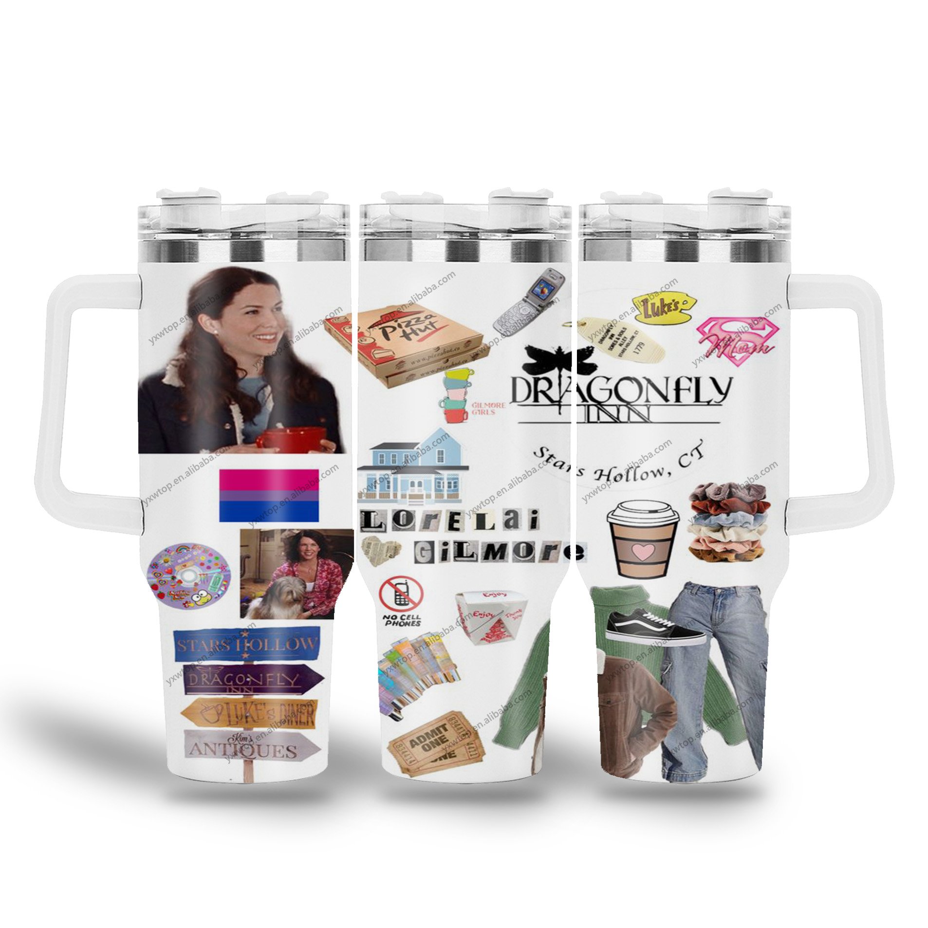 newest custom design tv show gilmore girls merchandise ss316 stainless steel coffee cup Tumbler 40oz Insulated mugs With Handle