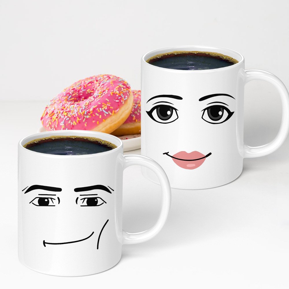 New Product Creative Facial Expression Ceramic Coffee Mug Tea Cup With Big Promotion