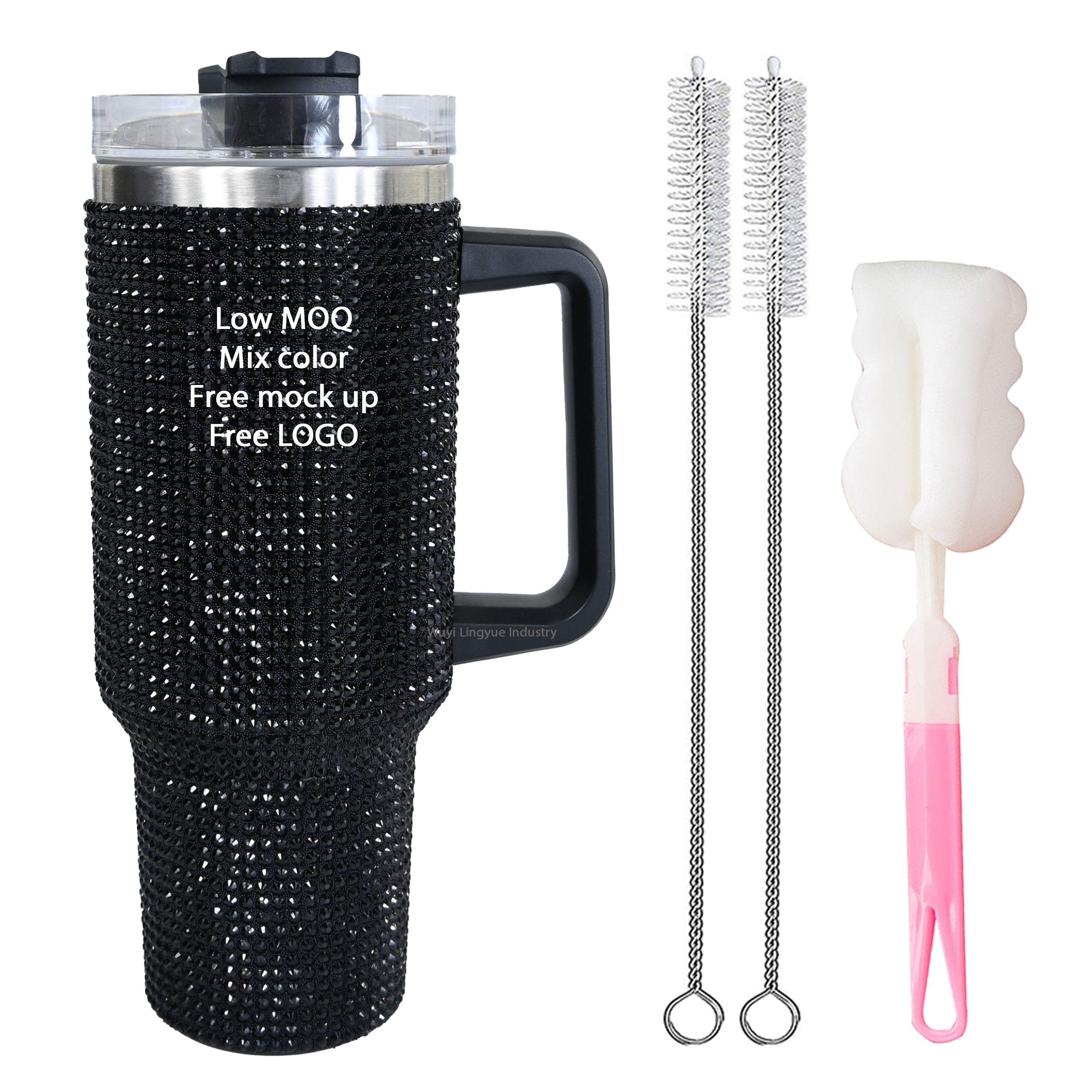 Christmas gifts Crystal Finishes Tumbler Bling Rhinestone Stainless Steel Water Cup Diamond coffee mugs With Lid And Straw