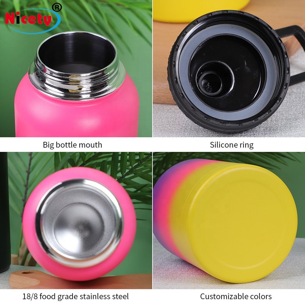 37.6OZ Thermos Stainless steel Space Bottle Kettle Flask with Large Caliber