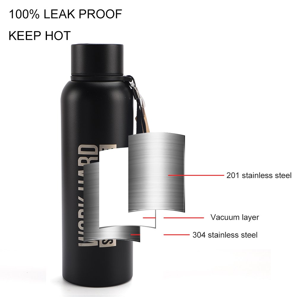 Custom Logo Hiking Outdoor Double Wall 18/8 Thermal Insulated Stainless Steel Water Bottles
