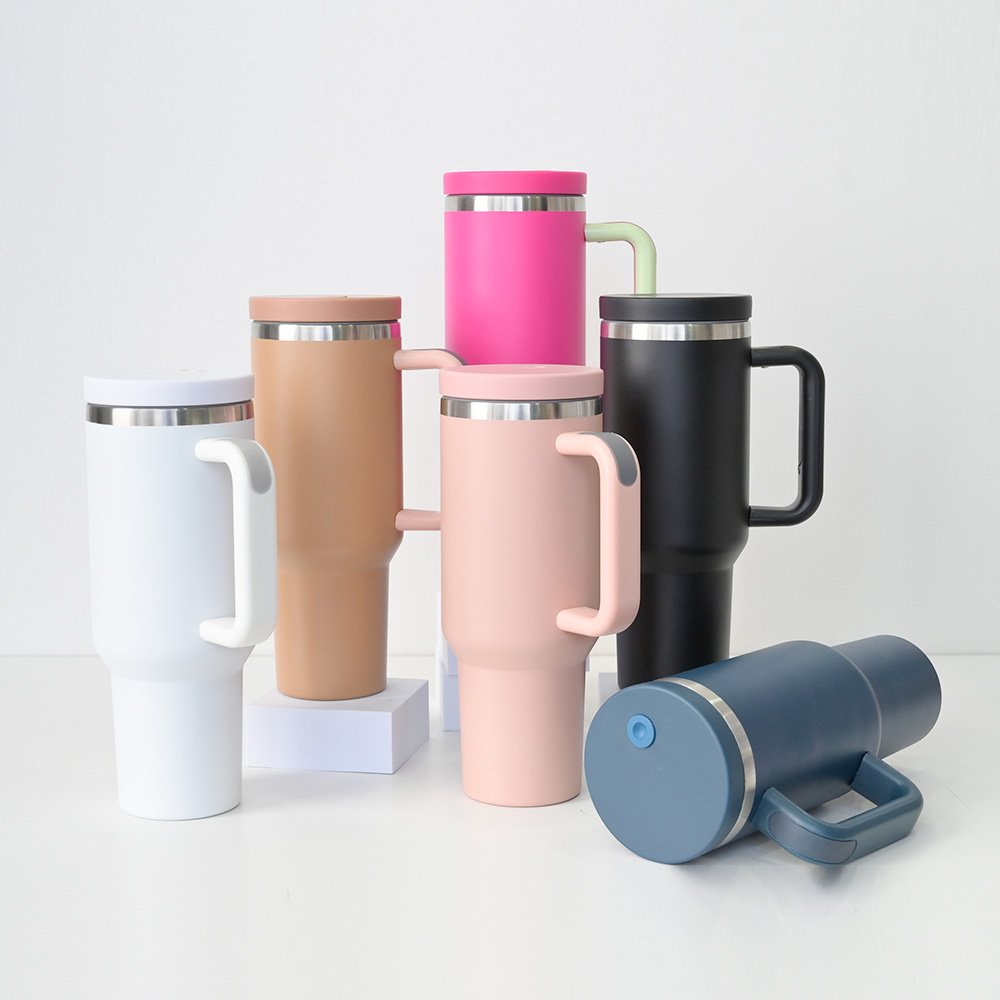 Custom H3.0 metal tumbler cup stainless steel double wall vacuum travel coffee mug gradient 40 oz 40oz tumbler with