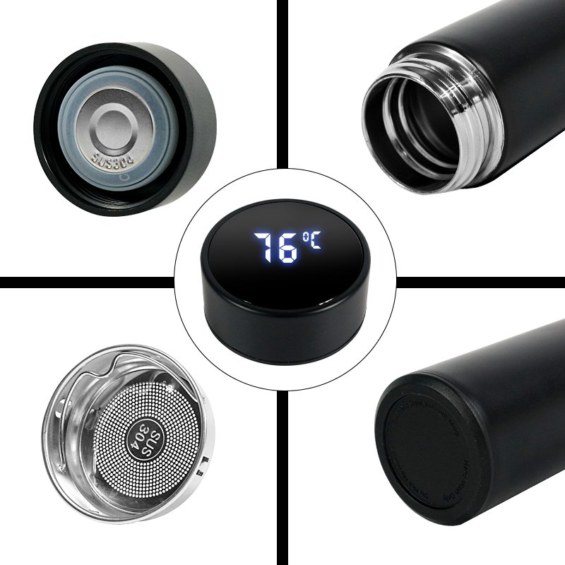 flasks vacuum Digital 500 ml Vacuum Flasks LED Temperature Display Stainless Steel termo Smart Water Bottles