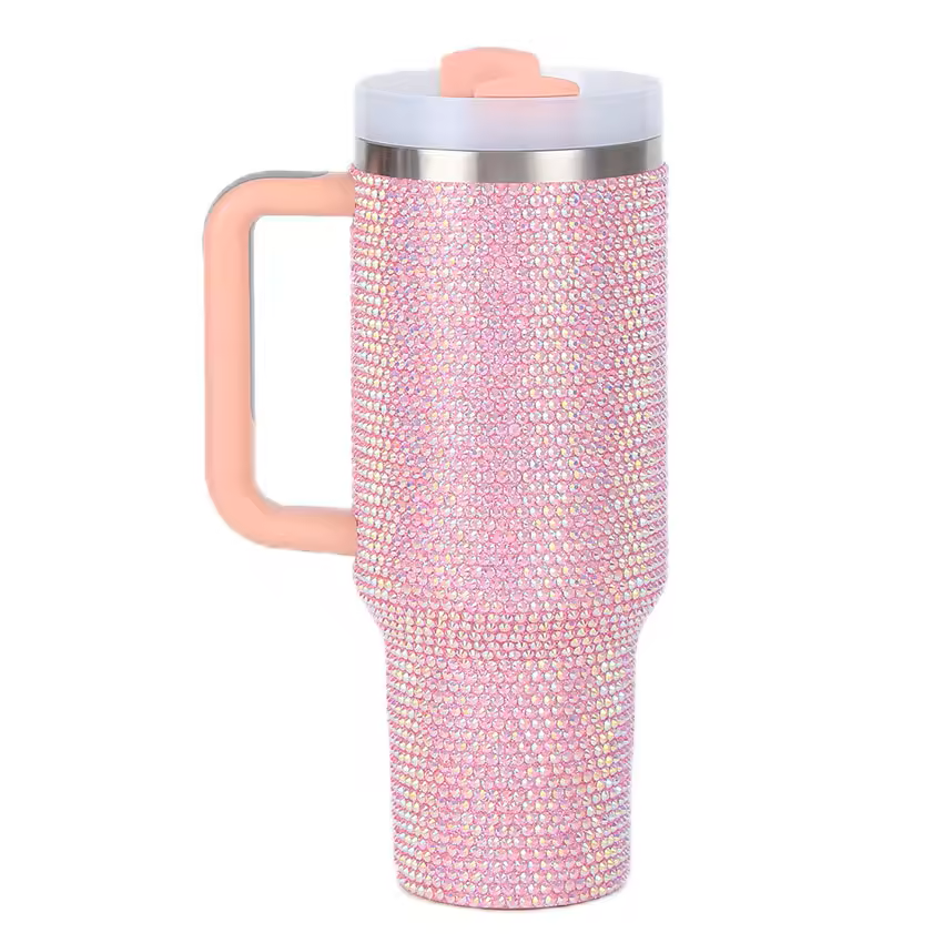 Diamond Water Bottle Rhinestone 40oz Tumbler Bling Cup Vacuum Flask Diamond Glitter Thermoses for Women Water Bottle