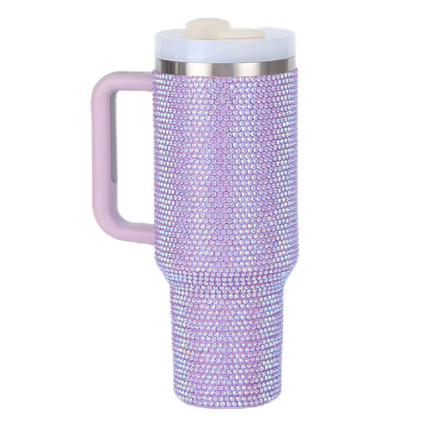 Diamond Water Bottle Rhinestone 40oz Tumbler Bling Cup Vacuum Flask Diamond Glitter Thermoses for Women Water Bottle