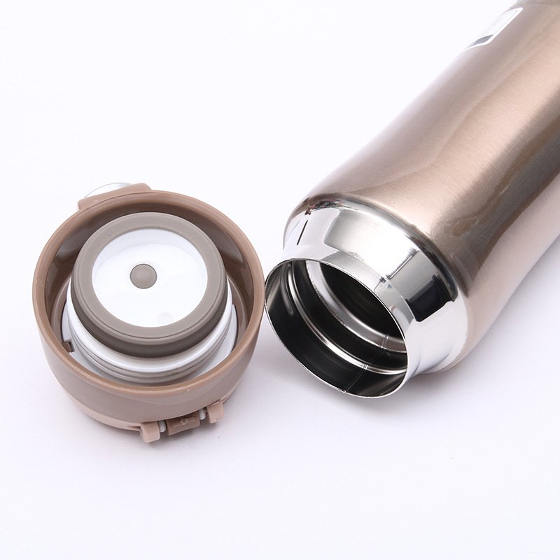 450ml Stainless Steel Thermal Bottle Double Wall Insulated Vacuum Flask BPA Free Leak Proof Water Bottle Slip Lid
