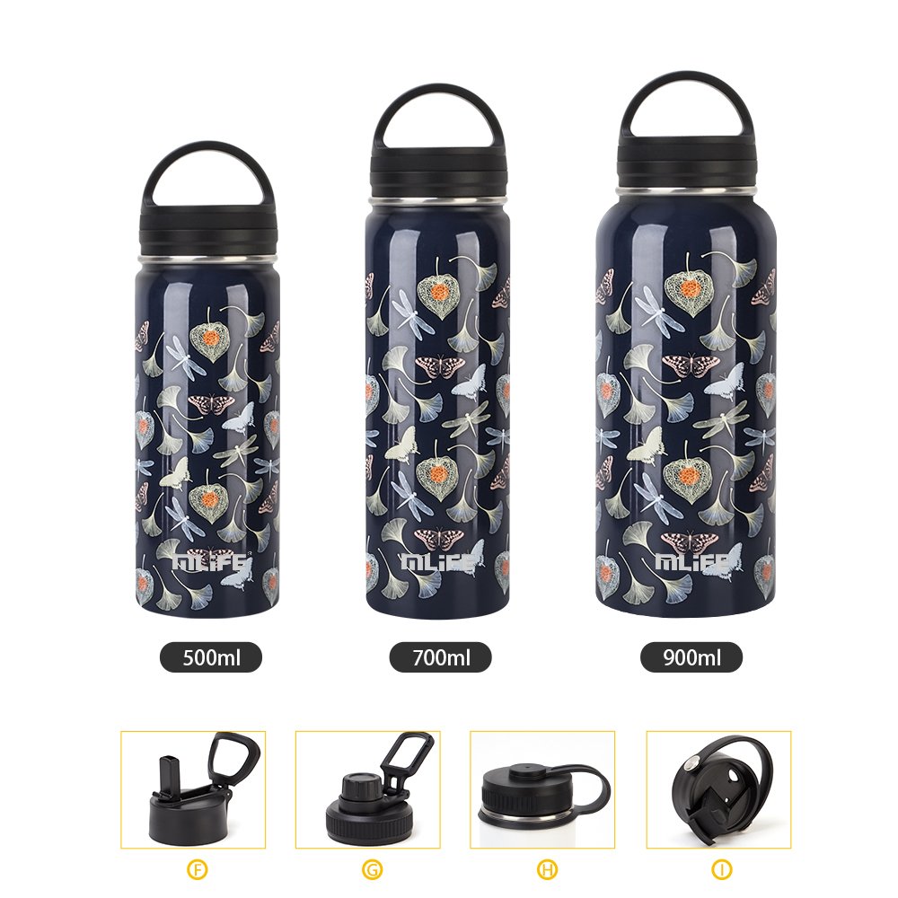 high quality 2023 custom white 500 ml coated stainless steel water bottle double wall triple insulated vacuum flask