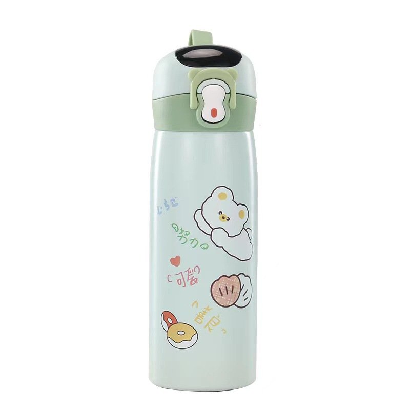 Smart Straw Thermos Cup Large Capacity 316 Food Grade Portable Insulated Gift for Kids Water Bottle with Bounce Lid