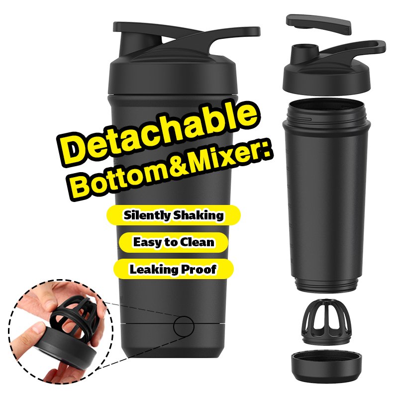 Hot Selling Bpa Free Double Wall Stainless Steel Vacuum Insulated Flask Gym Protein Shaker Water bottle With Removable Bottom