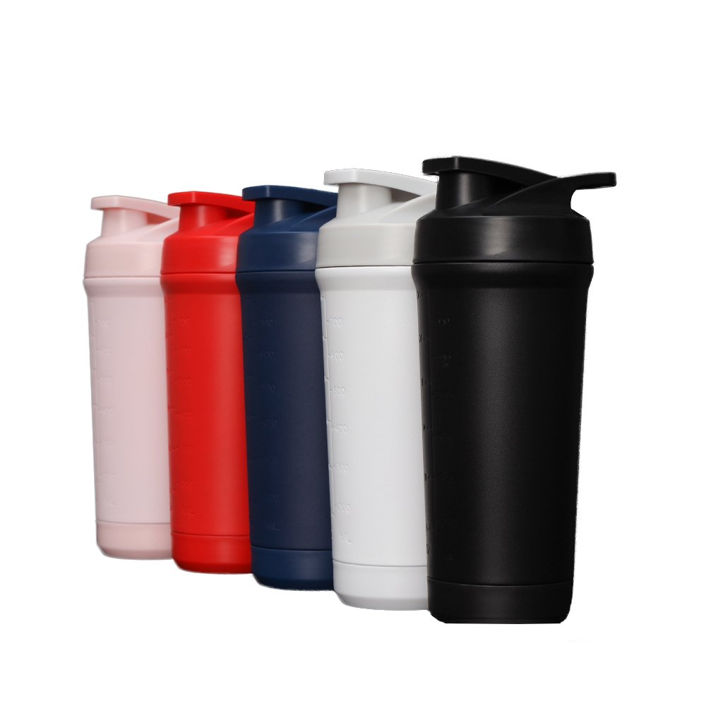 Hot Selling Bpa Free Double Wall Stainless Steel Vacuum Insulated Flask Gym Protein Shaker Water bottle With Removable Bottom