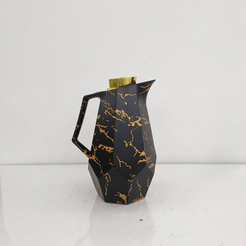BOYANG Cheaper Vacuum Flask 1L 24 Hour Heat Retention Mocha Pot Glass Interior Thermos Flask With Plastic Housing