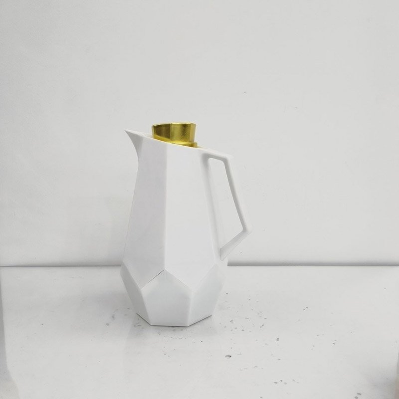 BOYANG Cheaper Vacuum Flask 1L 24 Hour Heat Retention Mocha Pot Glass Interior Thermos Flask With Plastic Housing
