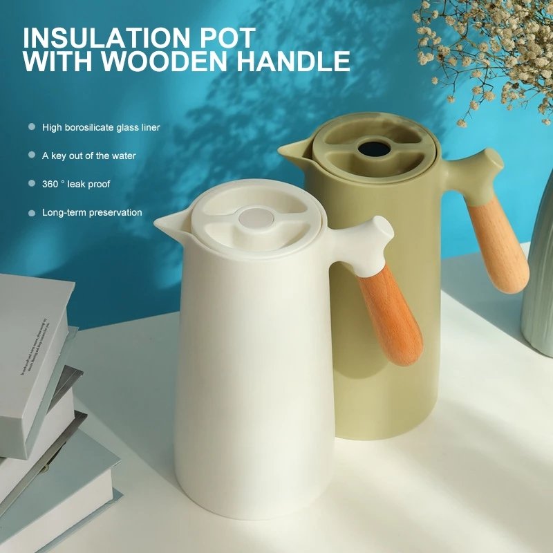 Factory Wholesale 1000ML Vacuum Insulation Pot Double Wall Glass Liner Thermos Bottle Vacuum Flasks