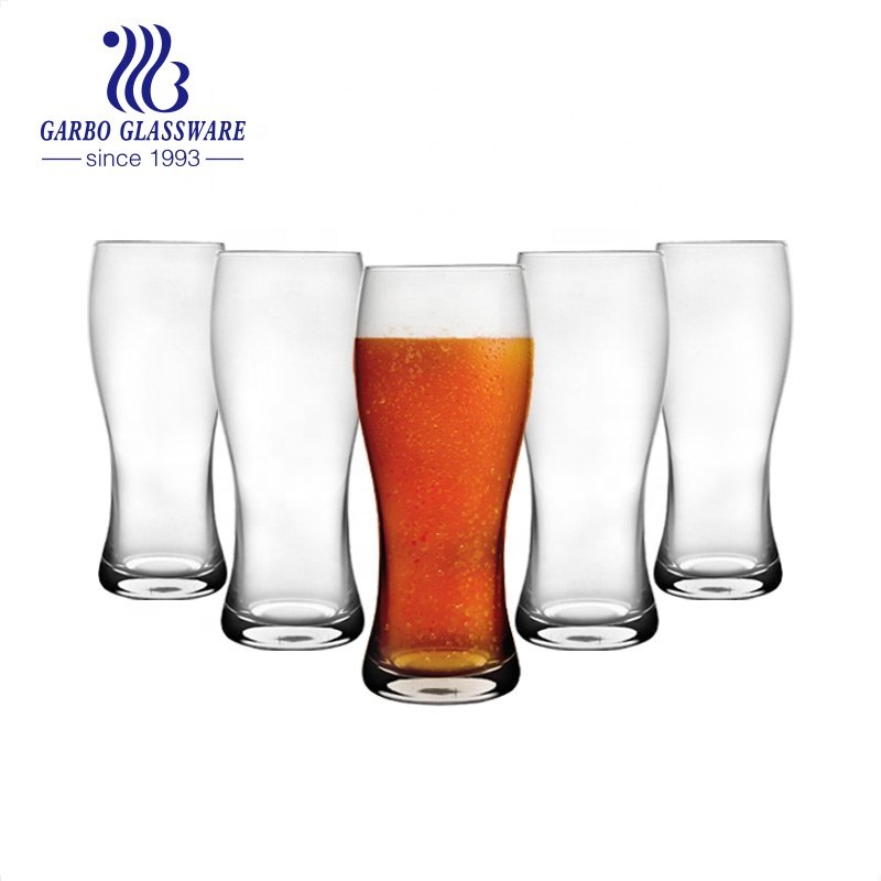 High Quality Large Beer Glass Mug With Handle Custom Logo on Drinking Glass Mugs Stein Water Cup For Bar Alcoholic Beverages Set