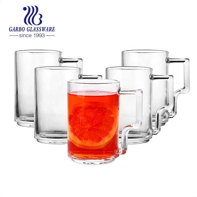 High Quality Large Beer Glass Mug With Handle Custom Logo on Drinking Glass Mugs Stein Water Cup For Bar Alcoholic Beverages Set