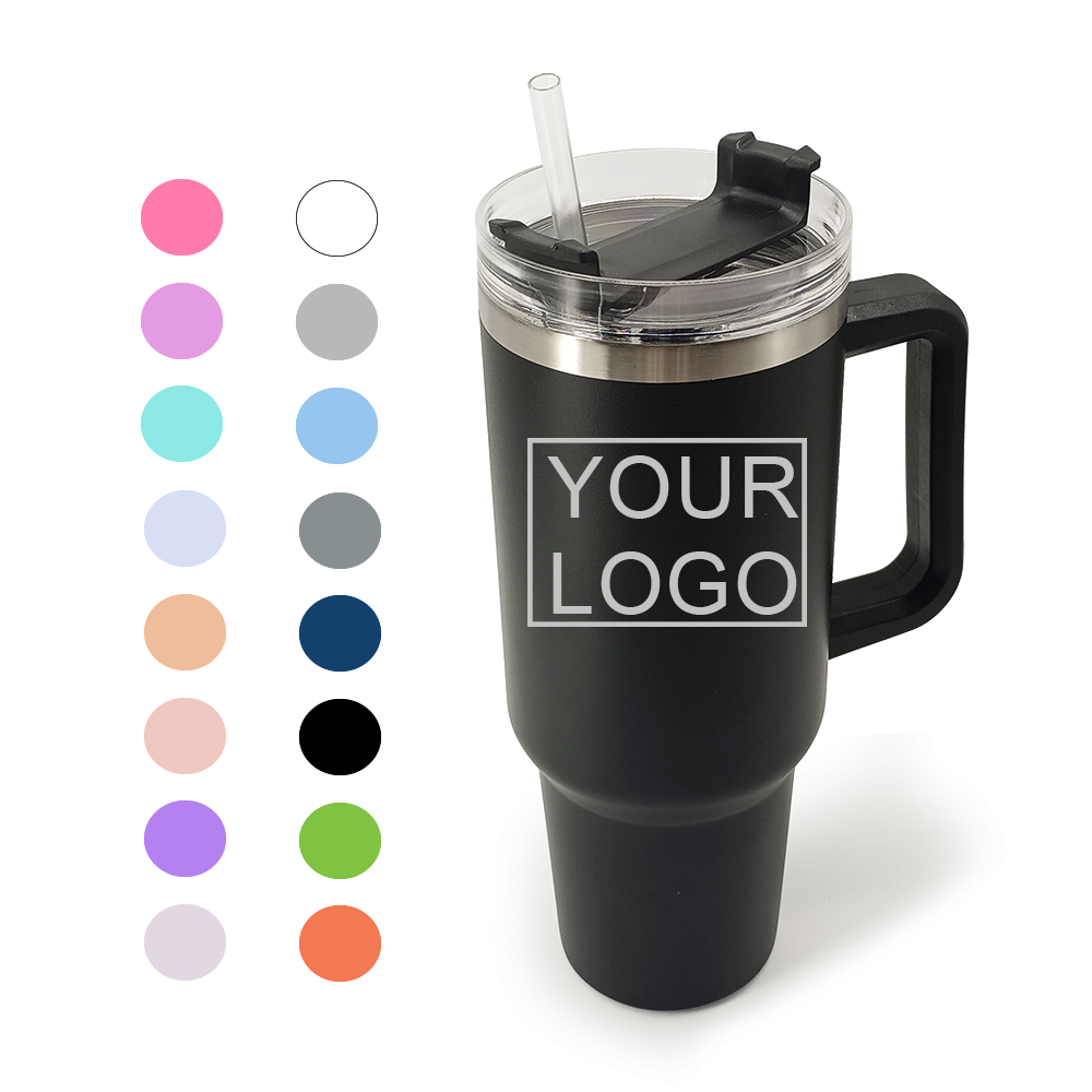 40 oz Adventure Stainless Steel Vacuum Insulated Travel Tumbler Mug With Handle